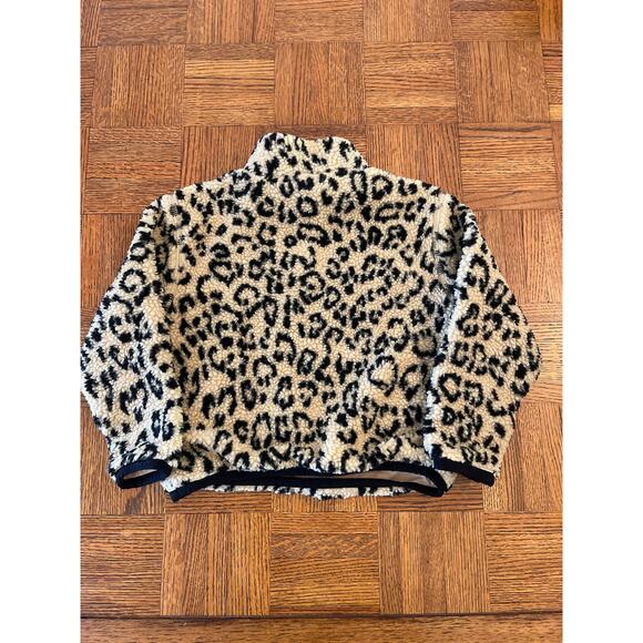 Polo Ralph Lauren animal print Sherpa 1/2 zip pullover - Picture 7 of 7